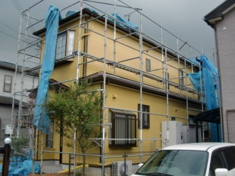 岸和田市尾生町の足場撤去