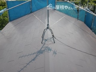 岸和田市摩湯町の屋根塗装で美しくなった屋根