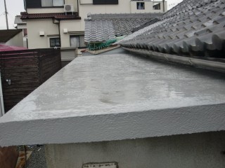 岸和田市の陸屋根防水後