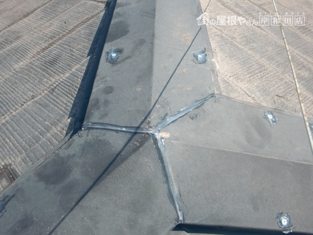 泉大津市の棟板金修理完了