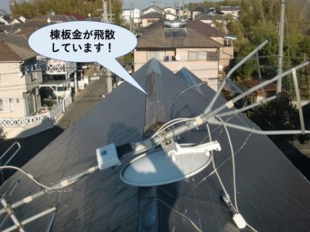 岸和田市の棟板金が飛散
