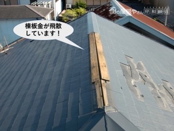 泉大津市の棟板金が飛散