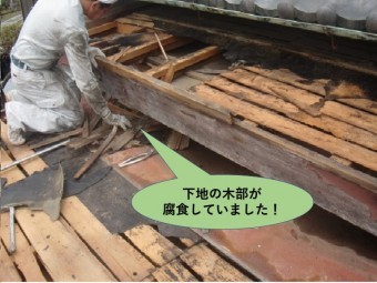 泉北郡忠岡町の下地の木部が腐食していました!