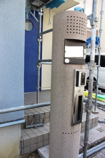 貝塚市半田の機能門柱入替