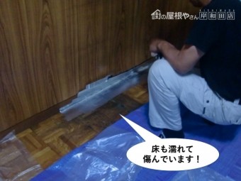 泉佐野市の床も濡れて傷んでいます