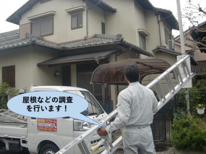 和泉市の屋根などの調査