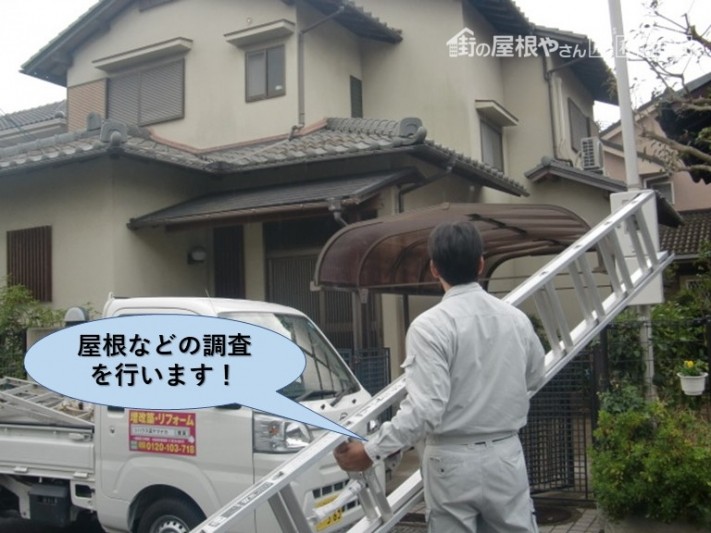 和泉市の屋根などの調査