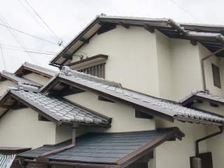 岸和田市天神山町の淡路産特上和瓦の葺き替え工事