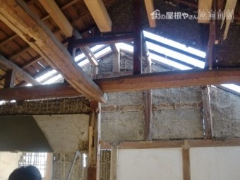 岸和田市大町でスレート瓦への屋根葺き替え工事