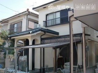 岸和田市土生町で屋根の洋瓦葺き替え工事