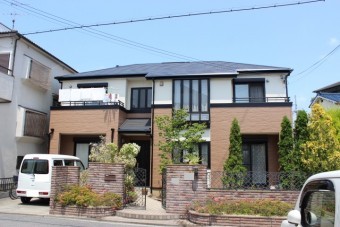 岸和田市加守町の蘇ったスレート板葺きの屋根塗装