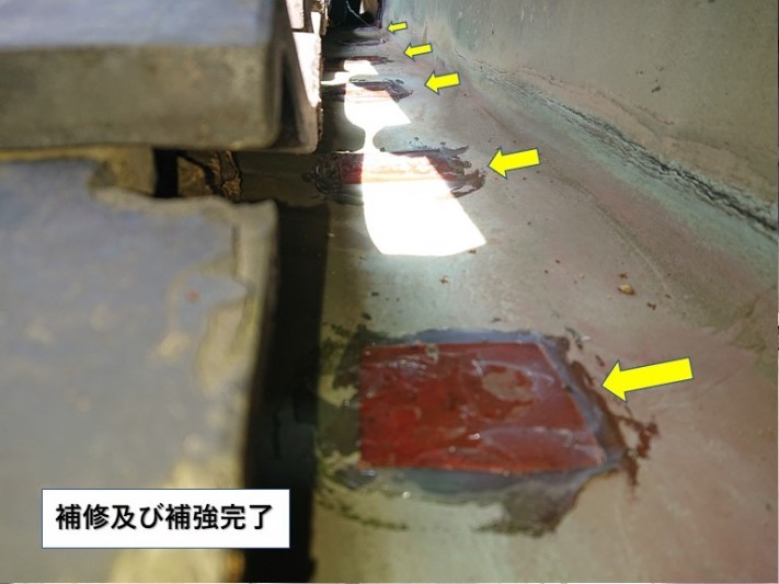 岸和田市の谷樋補修及び補強完了
