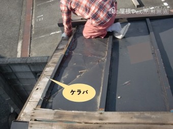 泉北郡忠岡町のケラバ部分の板金復旧
