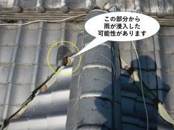 泉佐野市の玄関屋根の現況