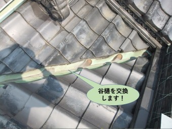 岸和田市の谷樋を交換します!