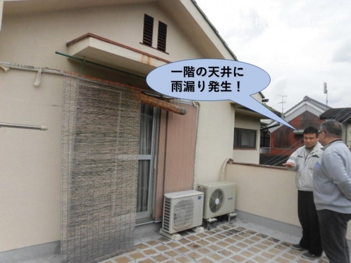 岸和田市の雨漏りの現地調査