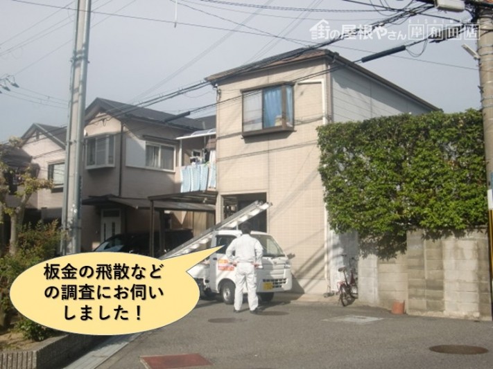 和泉市の棟板金などの調査