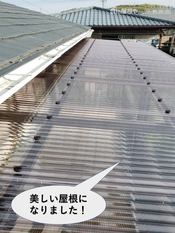 泉南郡熊取町のテラスが美しい屋根になりました