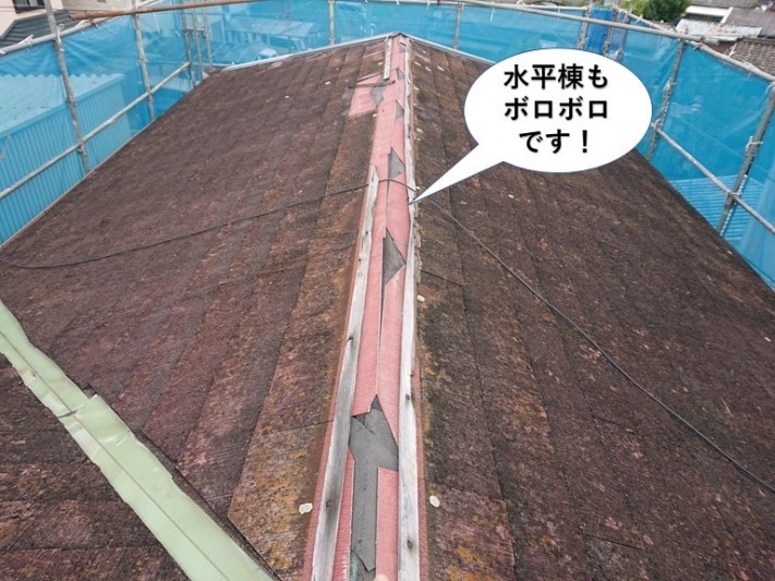 岸和田市の水平棟もボロボロです