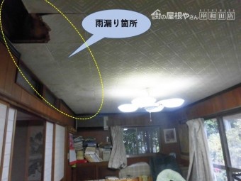 岸和田市の増築部の雨漏り箇所