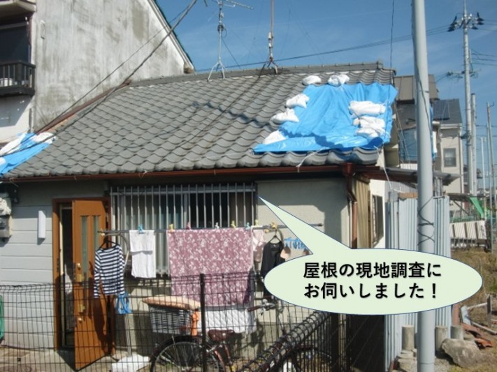 岸和田市の屋根の現地調査