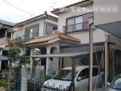 岸和田市土生町で屋根の洋瓦葺き替え工事