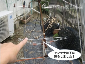 和泉市のアンテナは下に降ろしました