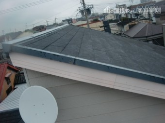 岸和田市の増築部の屋根はスレート瓦です