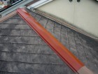 岸和田市の飛散した棟板金を復旧