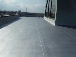 貝塚市の陸屋根トップコート完了