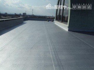 貝塚市の陸屋根トップコート完了