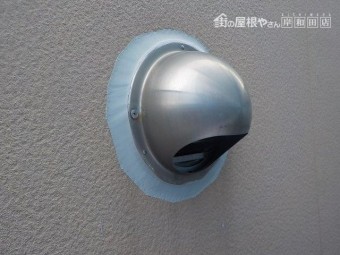 岸和田市の換気口まわりのシーリング打ち替え完了状況