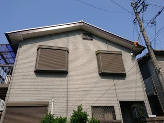 貝塚市の修理した軒天井と破風板