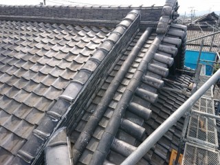 岸和田市の丸瓦修理完了