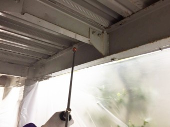 岸和田市春木の鉄部を高圧洗浄