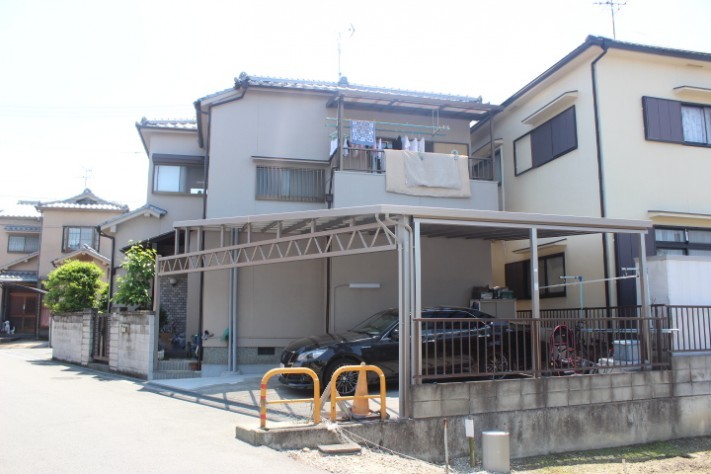 岸和田市神須屋町のビックカーポート設置完了!