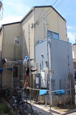 貝塚市半田の外壁塗装前の様子