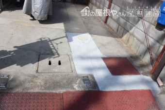 岸和田市の土間ひび割れ補修
