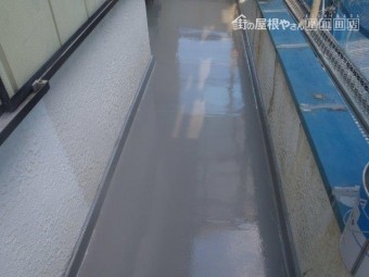岸和田市のベランダ防水完了