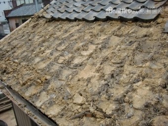 岸和田市大町でスレート瓦への屋根葺き替え工事