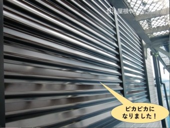 泉大津市の雨戸がピカピカになりました