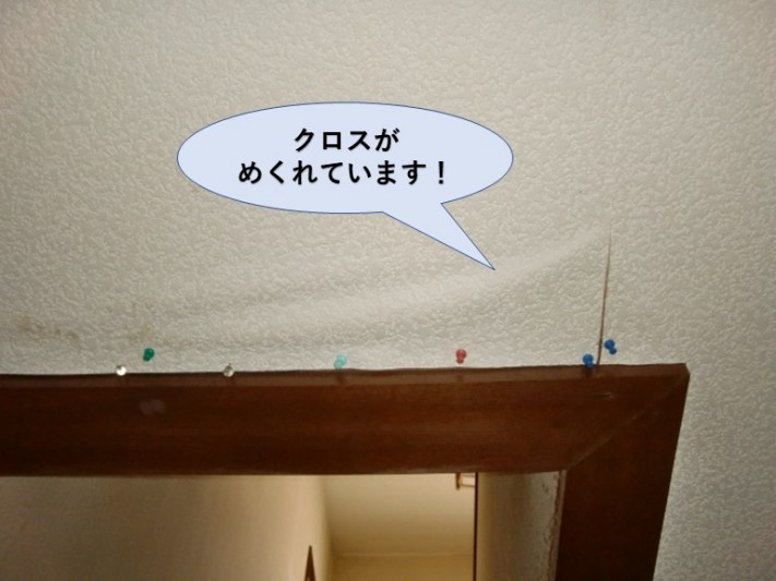 泉南市樽井の玄関天井の雨漏り