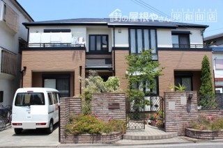 岸和田市加守町の蘇ったスレート板葺きの屋根塗装