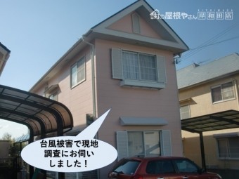 岸和田市の台風被害箇所の現地調査
