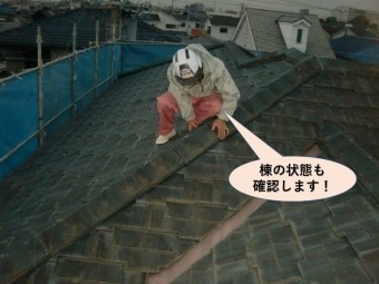 岸和田市の棟の状態も確認します!