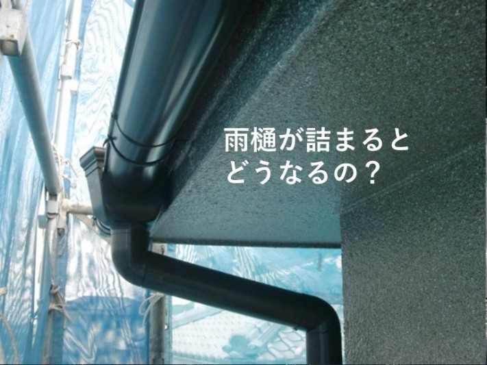 泉大津市の樋掃除・雨樋が詰まるとどうなるの