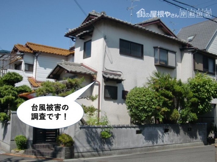 泉大津市の台風被害の調査です