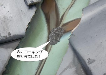 岸和田市の谷樋穴を塞ぎました!