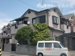 岸和田市八田町で外壁塗装前の状態
