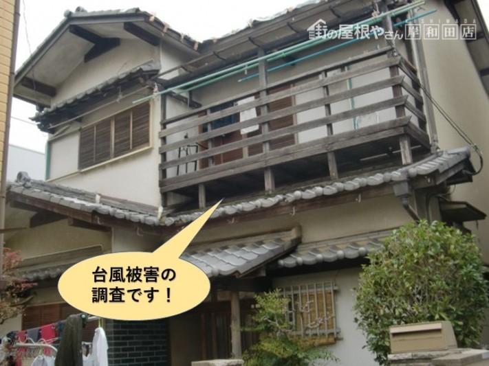 貝塚市の台風被害の調査